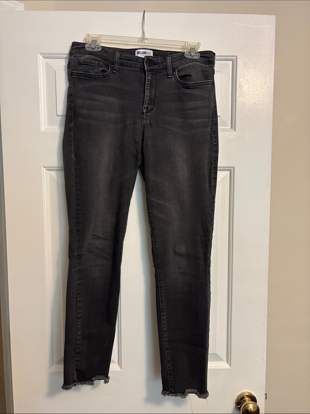 William Rast Washed Black Skinny Ankle Jeans
